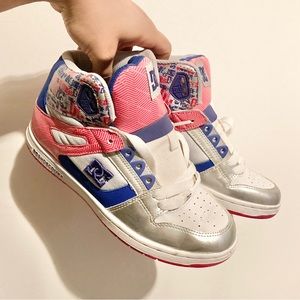 Retro Pink and Purple DC Sneakers